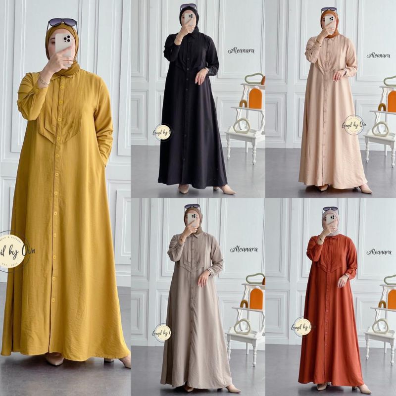 DRESS PREMIUM ALEANARA PREMIUM ORIGINAL GAGIL FASHION BY OVA BUSUI WUDHU FRIENDLY DESAIN GAGIL/VALOR