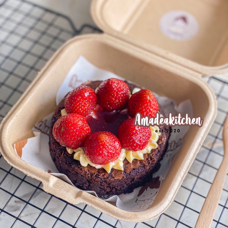 

Fudgy Brownies Bento | Korean Cake | Brownies Cake | Brownies Bento