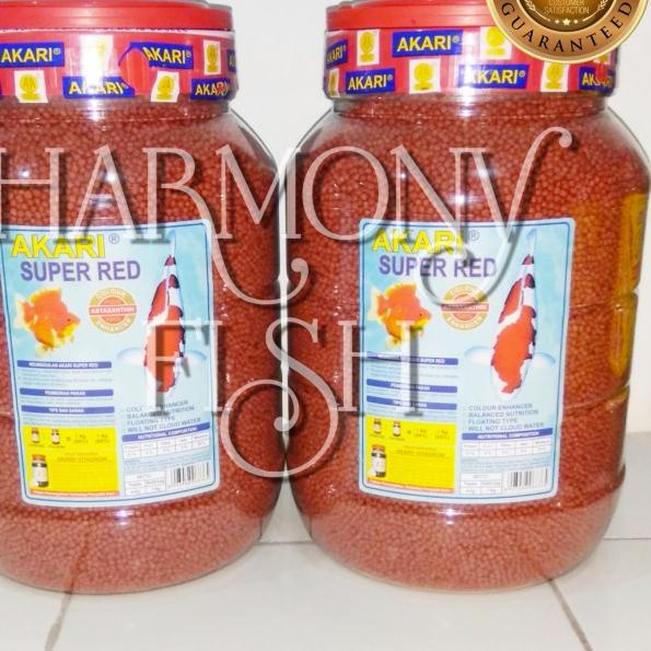 AKARI SUPER RED 4KG 2MM Pelet Pakan Ikan Koi Koki Louhan Halus 4 kg