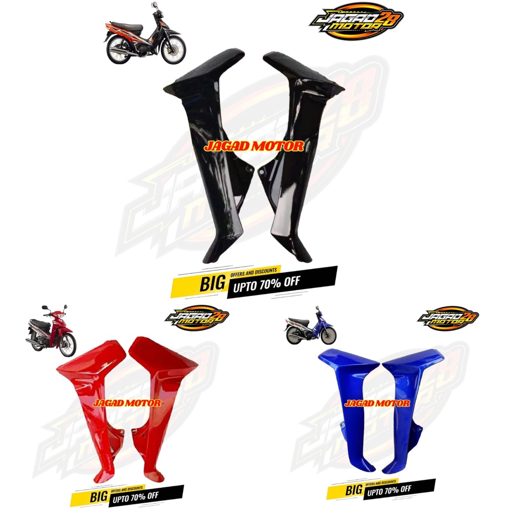 Sayap Luar Yamaha Vega R Lama Hitam Merah Biru / Cover Sayap Luar Vega R Lama Hitam Merah Biru / Legshield Luar Vega R Lama Hitam Merah Biru