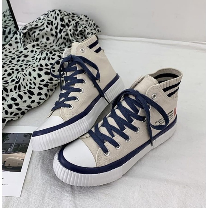 Sepatu Sneakers Kanvas Higt Import Korean Style AS178