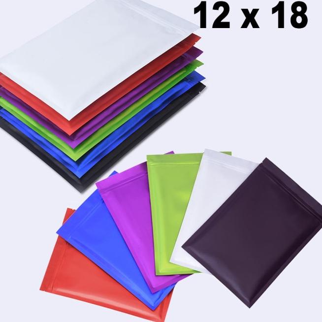 

12x18 cm Plastik Klip Full FLAT bagian dalam aluminium - ZATOPACK - HITAM 100 pcs