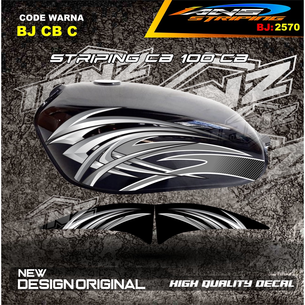 STRIPING STICKER BODY MOTOR CB BATIK  / STRIPING CUSTOM CB 125 TERMURAH / STIKER MOTOR