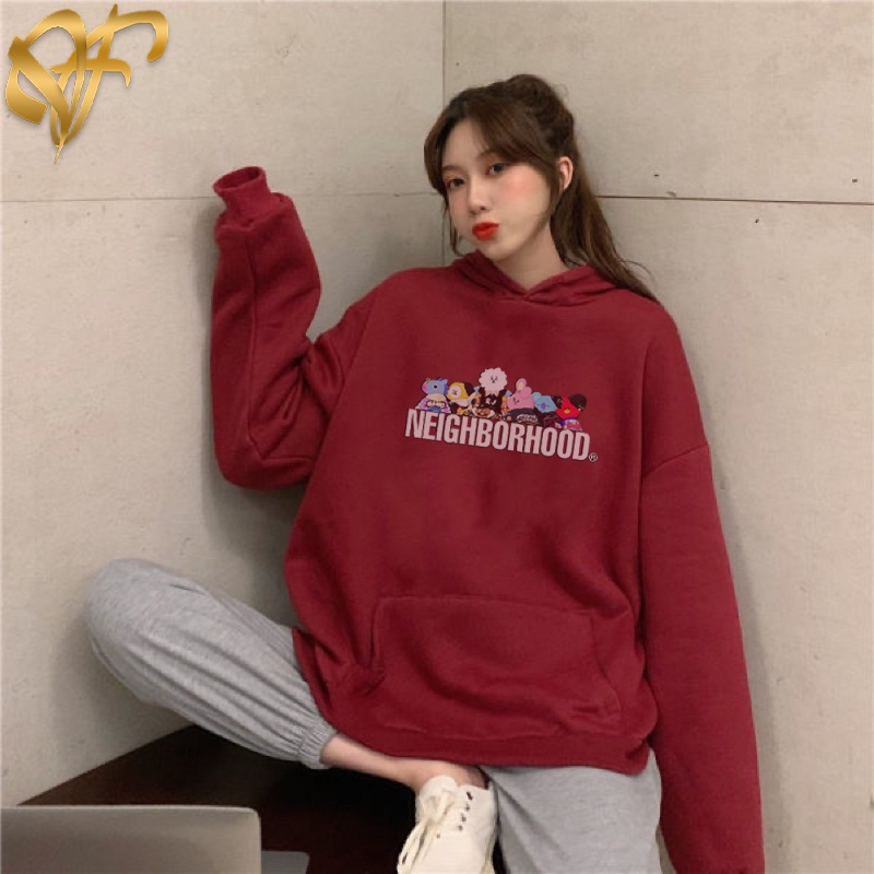 Hoodie Neighborhood BT21 Unisex Pria &amp; Wanita Korean Style | Dhea Fashion