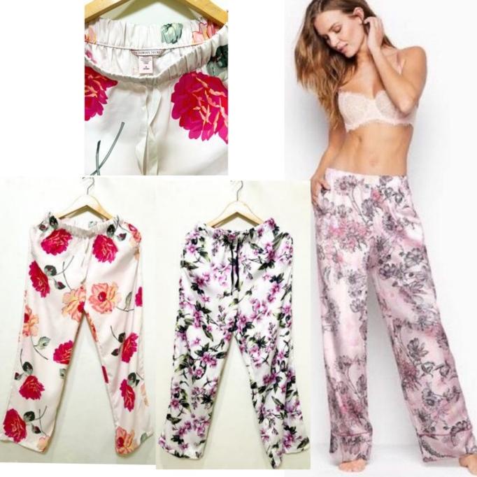 Victoria Secret Pajamas Pants Silk Satin