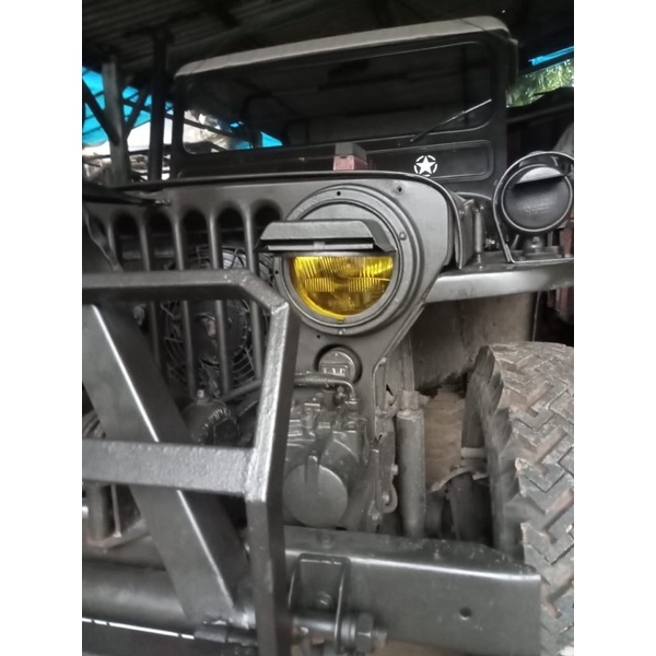 Topi Lampu Variasi Lampu Depan Jeep Willys CJ Utility