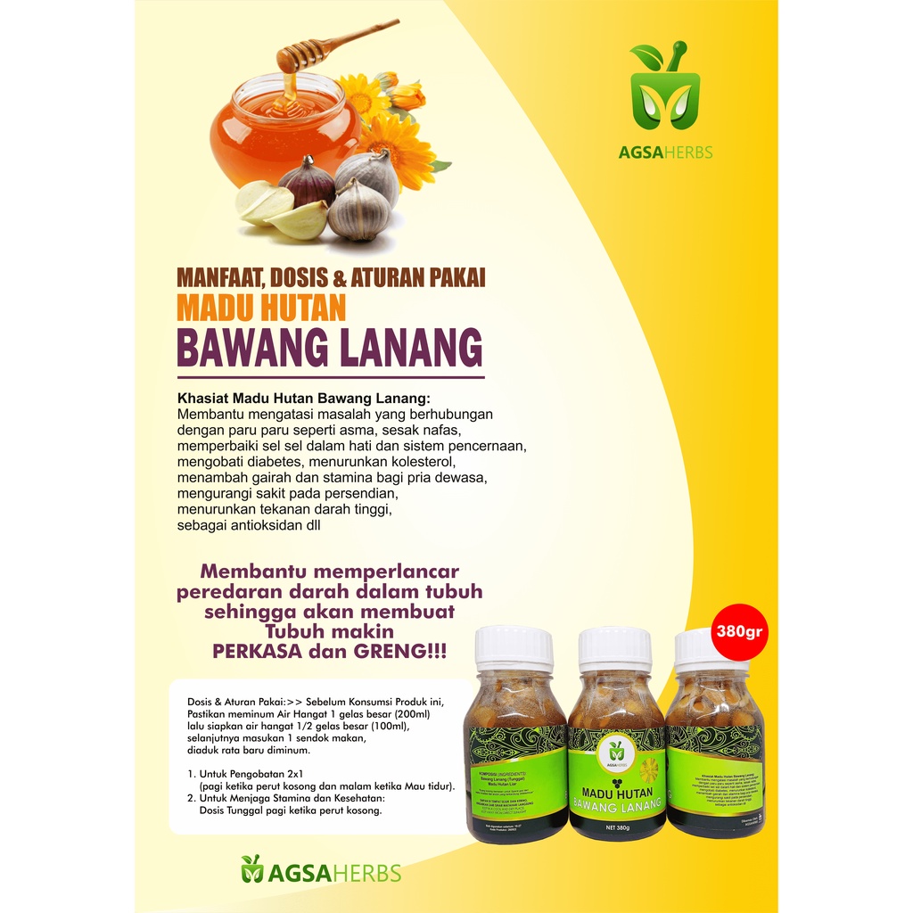 

Madu Bawang Lanang Tunggal Agsa Herbs#Menurunkan Tekanan Darah Tinggi