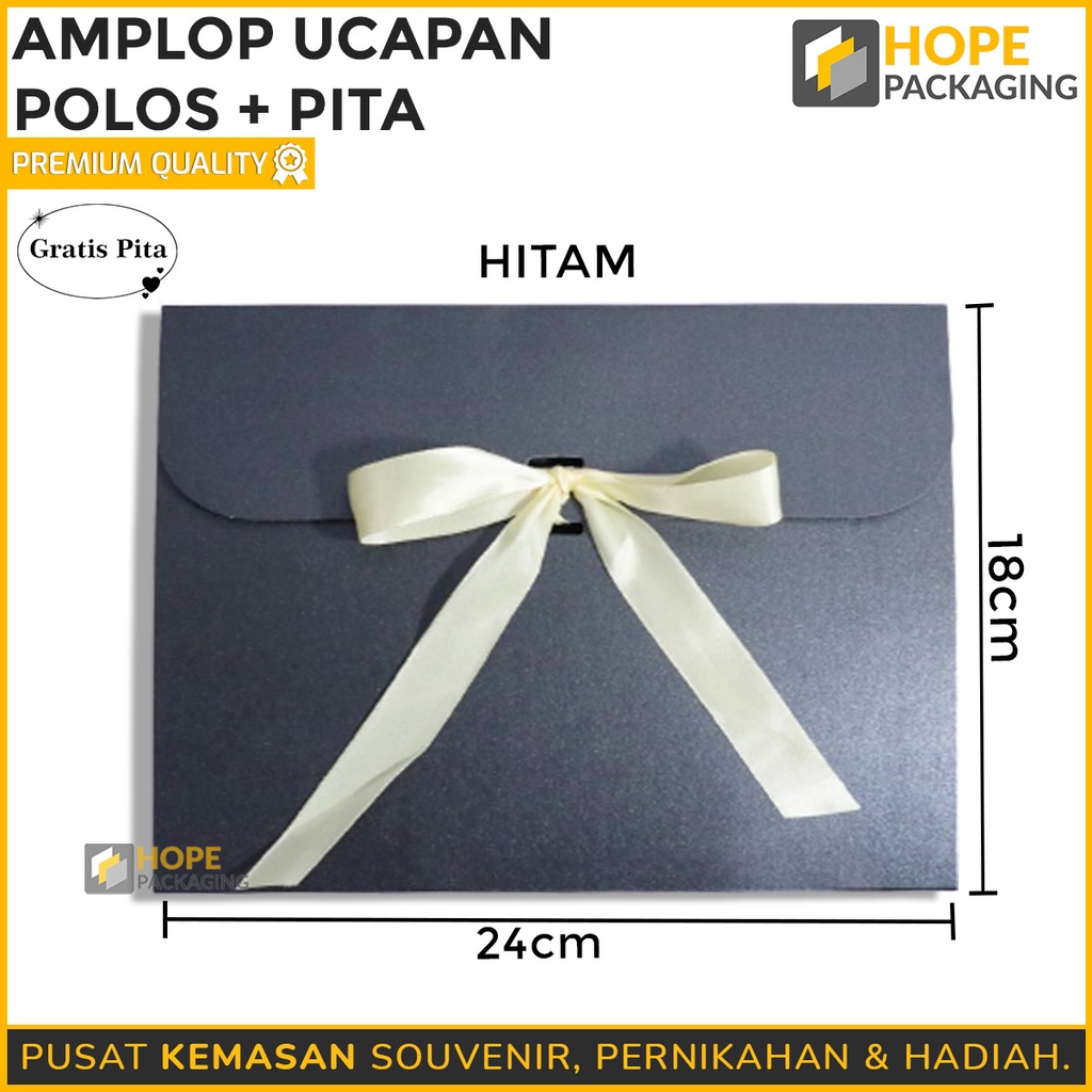 Amplop Ucapan dengan Pita uk. 18x 24 cm / Amplop Polos / Aesthetic / Vintage