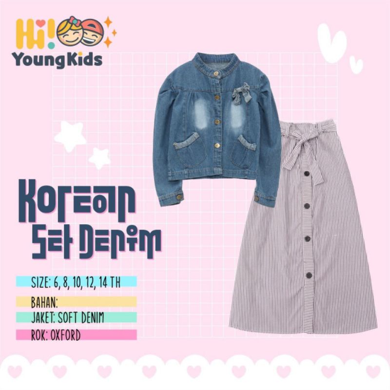 KOREAN SET DENIM BY HI YOUNG KIDS