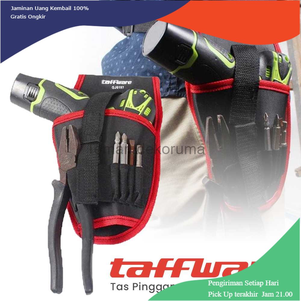 TD-PR2 Taffware Tas Pinggang Perkakas Mesin Bor Tool Bag Fanny Pack - GJ0197