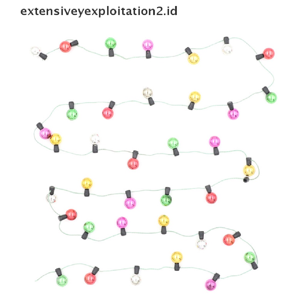 Mainan Miniatur Lampu String Warna-Warni Bahan Plastik Ukuran 1m Untuk Rumah Boneka