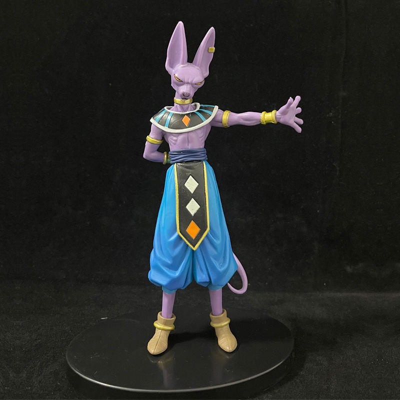 2pcs / set Action Figure Dragon Ball Super Kami to Kami Beerus Super God of Destruction DBZ Whis DXF Bahan Pvc Untuk Koleksi