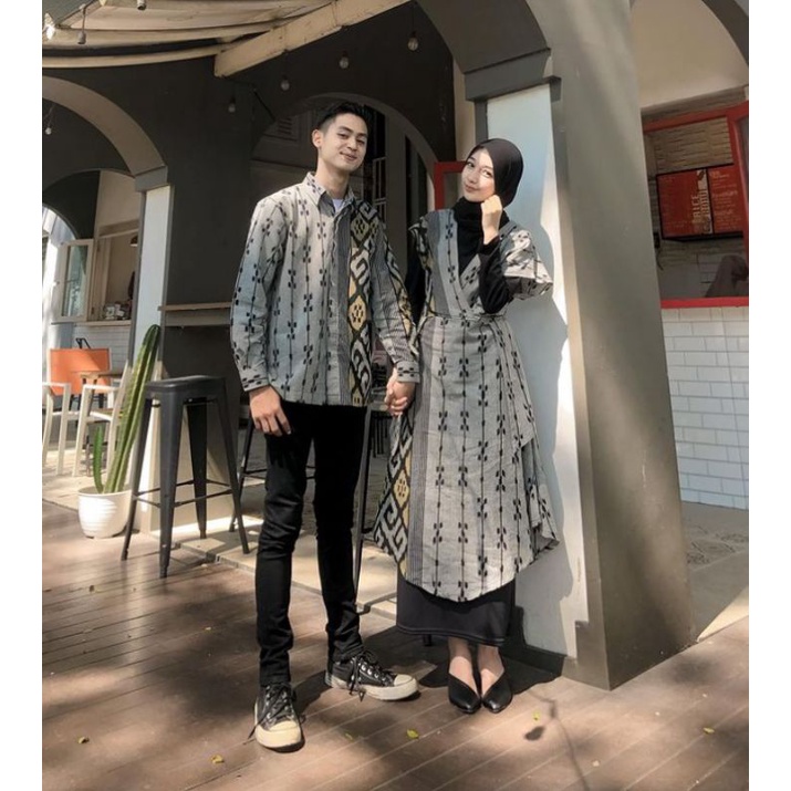 Couple Tenun - Baju Tenun Couple - Dress Kondangan - Couple Tenun - Batik Batik Couple Couple - Dres