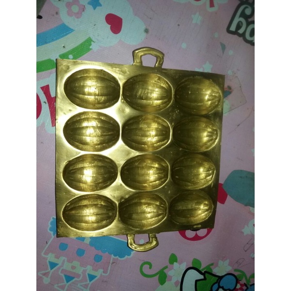 cetakan kue bolu kering asli kuningan