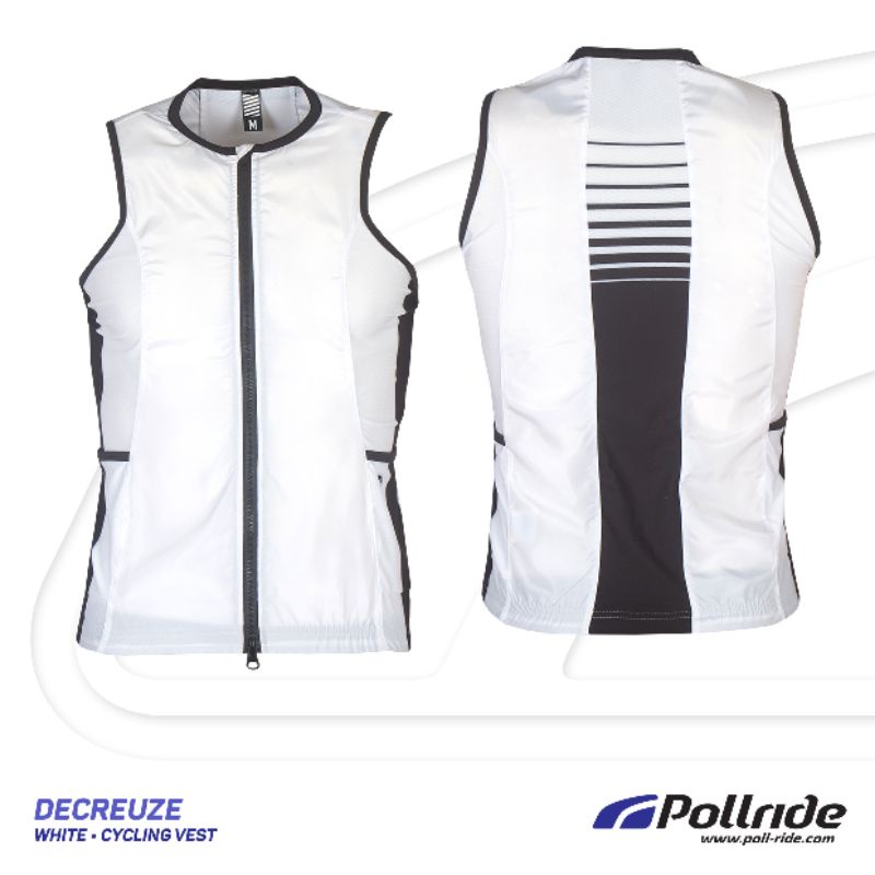 Rompi sepeda/Vest Gowes  merk pollride DECREUZE WHITE