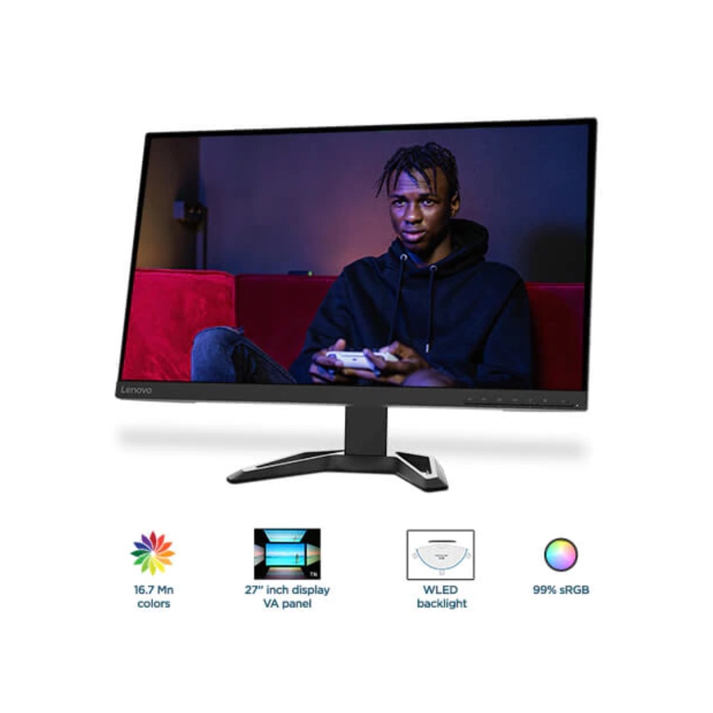 Monitor LED Lenovo G27q-30 27&quot; 1440p VA 165Hz HDMI DP Spk Heigh Adjust