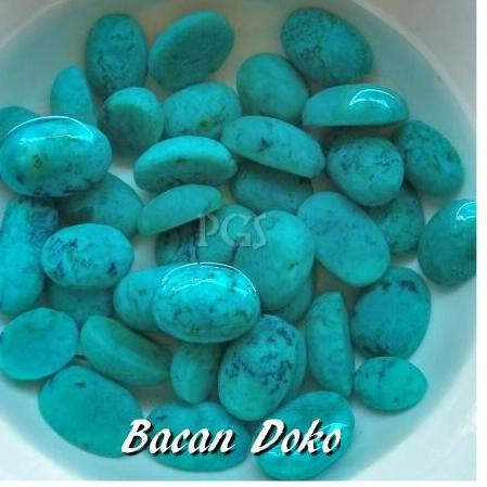 BATU AKIK NATURAL BACAN BLUISH GREEN 