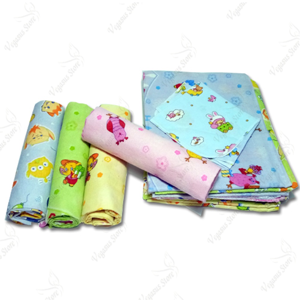 6Pcs Bedong Bayi Murah Luvly Bedong bayi Karakter Kartun Selimut Bayi/Bedong Luvly-Vegasus Store(COD)