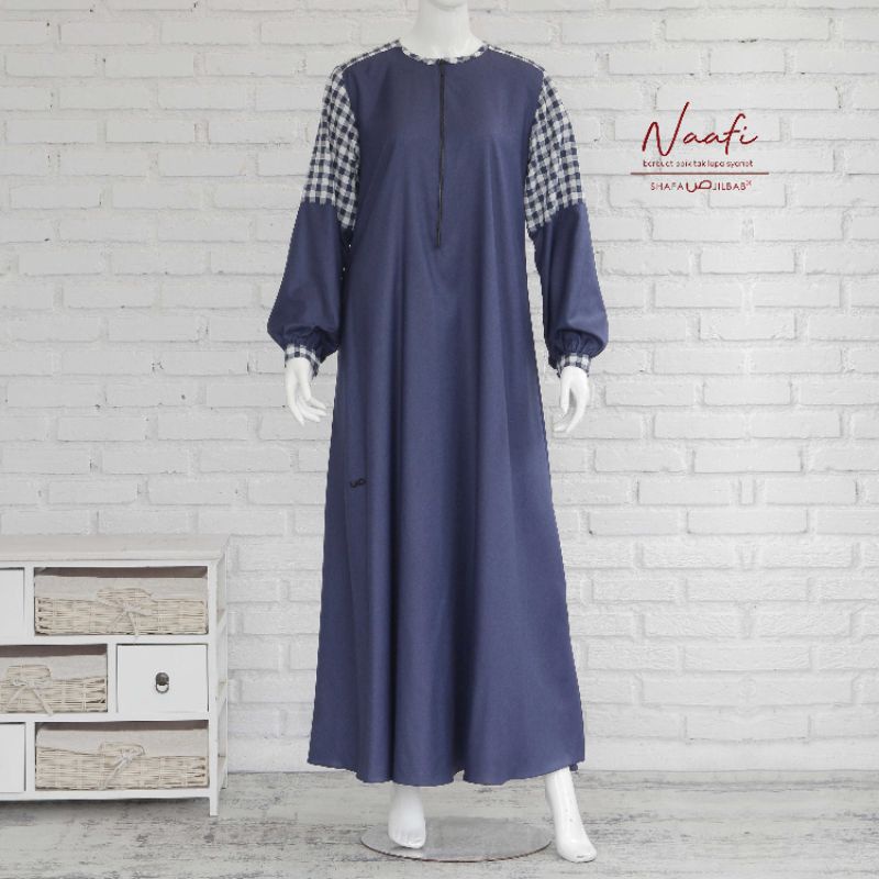 Gamis Naafi (NAVY) Medium Shafa Jilbab