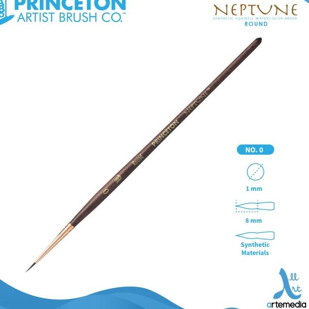 

Kuas Lukis Princeton Neptune 4750R Round Synthetic Squirrel Brush SH - NO. 0