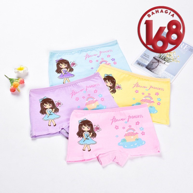 NK-02 Cd celana dalam anak perempuan murah bahan katun - Princess flower