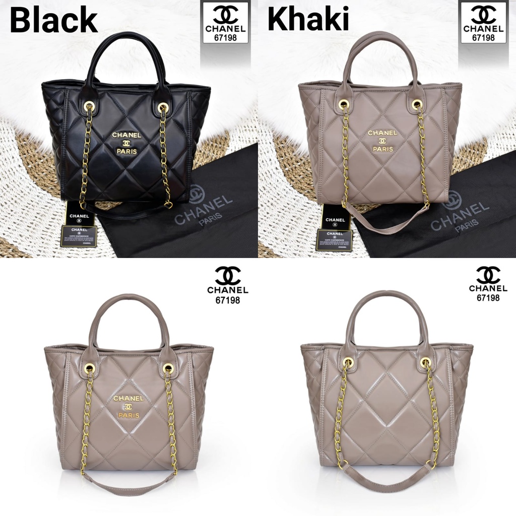 TAS WANITA BATAM IMPORT CHANEL TOTE BAG 67198 KWALITAS PLATINUM LIKE ORI