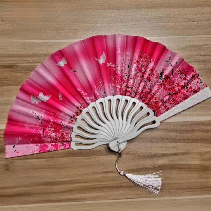 Dekorasi Hiasan Kipas Sakura Merah Kipas Menari Jepang Geisha Oleh Oleh Japan China  Grosir Dancing Fan Murah