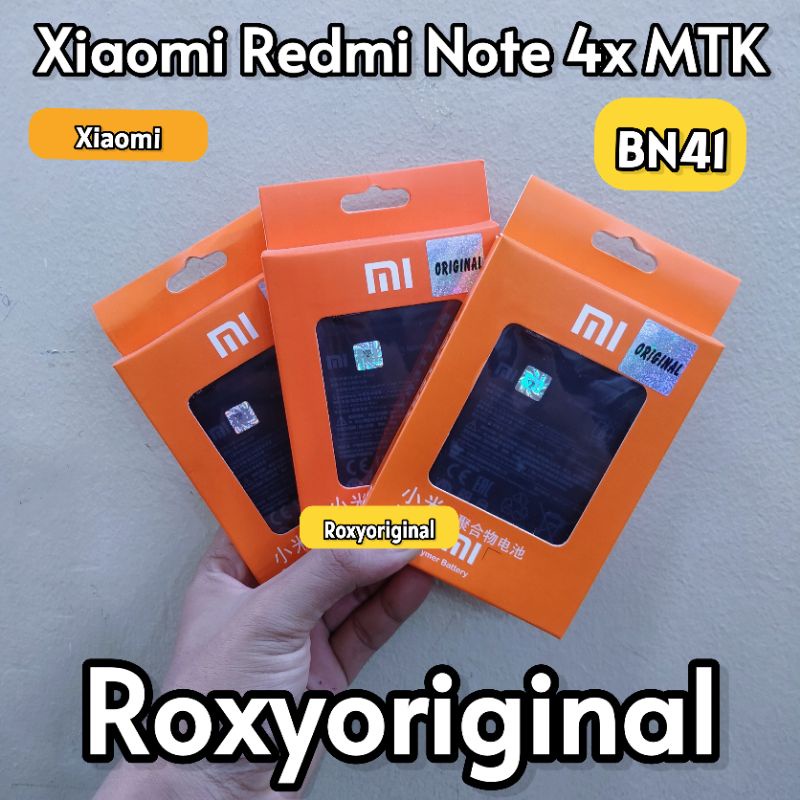 Baterai Battery Batre Xiaomi Redmi Note 4X Mediatex BN41 BN 41 Original 100%
