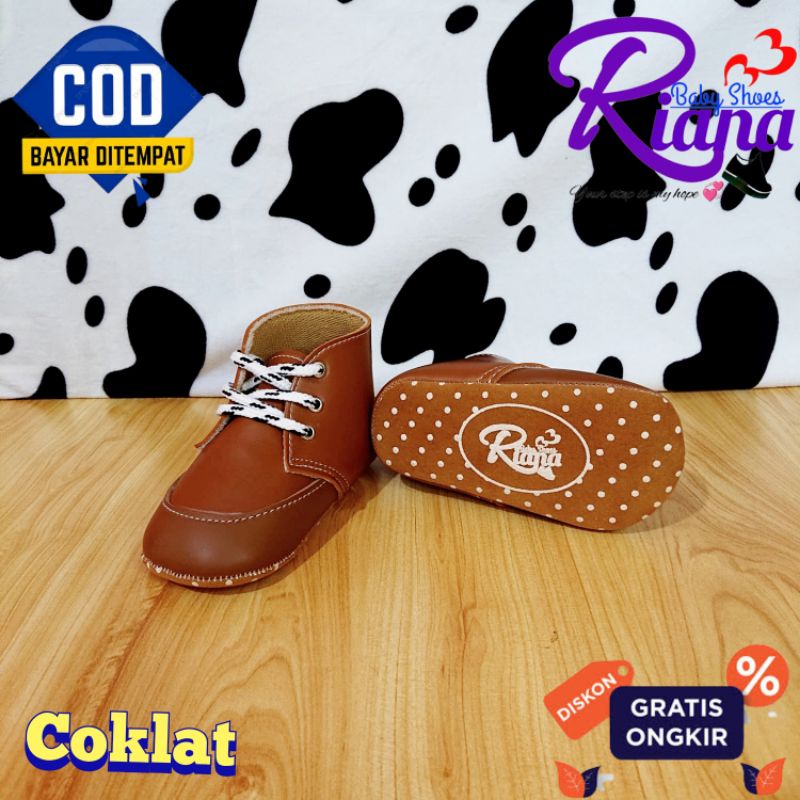 Sepatu bayi prewalker motif Sherif RS05 bayi laki laki usia 5-15 Bulan