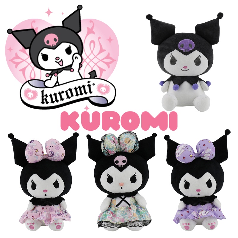 Kawaii Kuromi Mainan Mewah Princess Dress Boneka Boneka Kartun Hadiah 25cm/9.8in Lembut