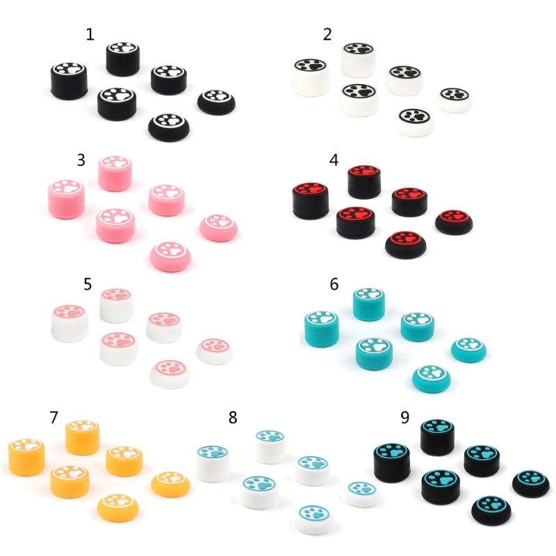 Btsg 6pcs Controller Thumb Grips-Caps Penutup Cakar Kucing Untuk PS5/PS4/NS Pro