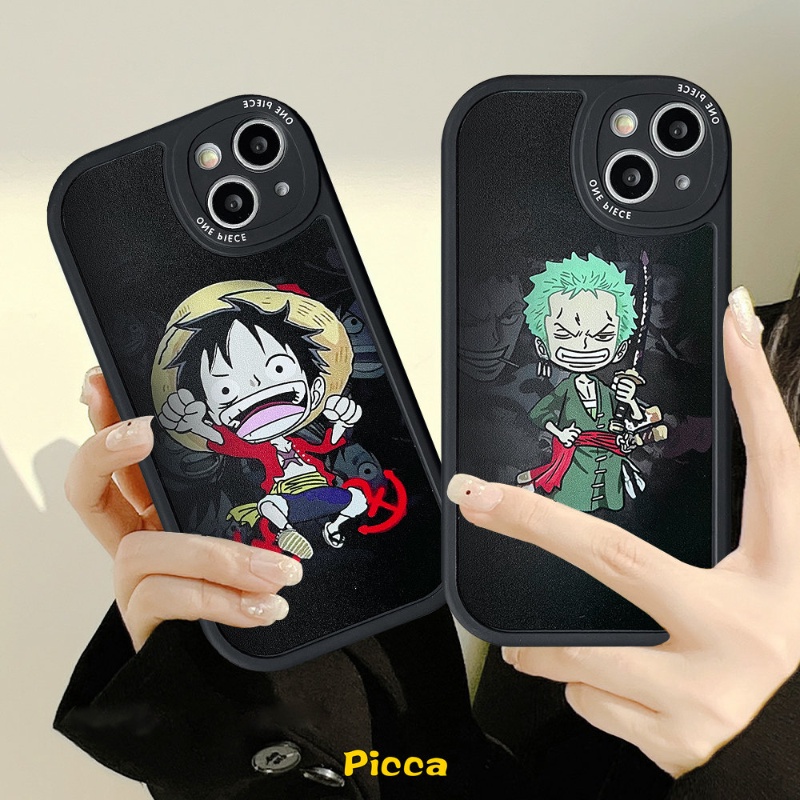 Soft Case Motif Kartun Luffy One Piece Untuk Redmi Note 11Pro + 9 11s 10s 10 9s 8 10 Pro Max Plus Note 9Pro 8Pro 10 9T 10C 9A 9A 9A 11 12X Case Pelindung Earphone Bluetooth Airpod