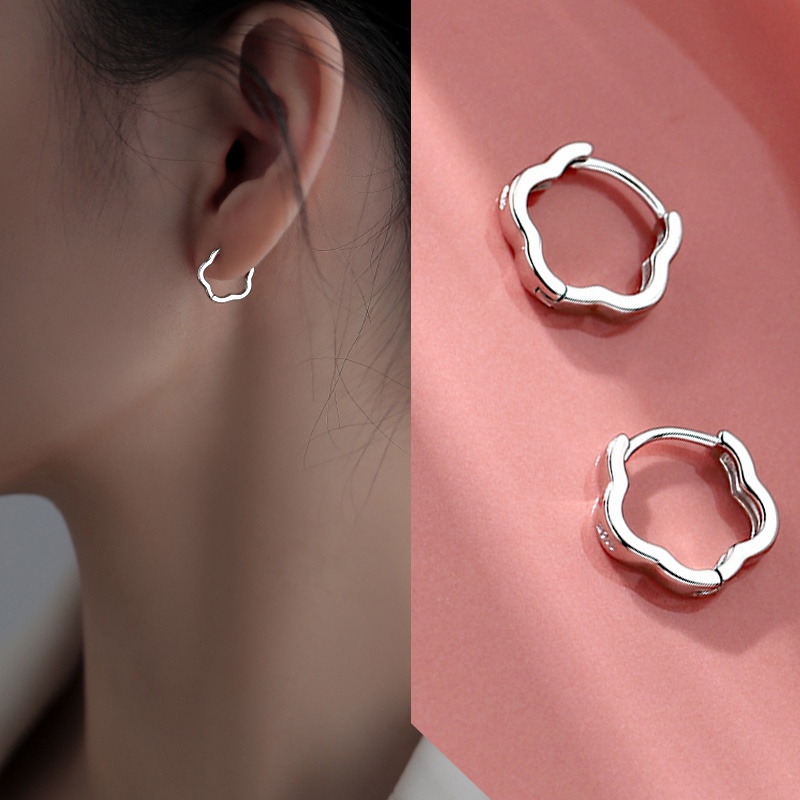 Anting Tusuk Sterling Silver 925 Desain Bunga Untuk Wanita