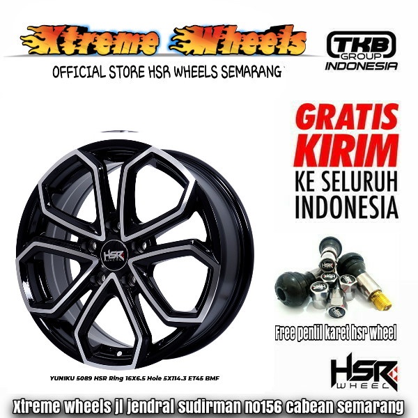 velg hsr wheel yuniku ring 16 lebar 6,5 et 45 mobil innova brv ertiga