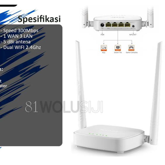 Tenda Wifi/Wireless Router N301 300Mbps WISP Support