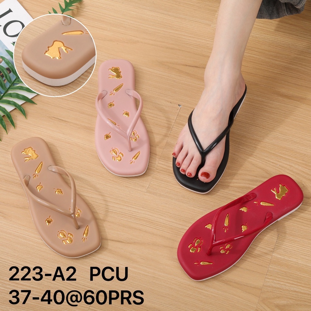 Sandal Jepit Wanita Karet Import BALANCE motif / 223-A2