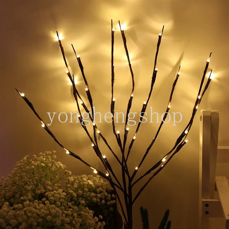 Lampu Tumblr 20-LED Bentuk Ranting Willow Untuk Dekorasi Natal / Tahun Baru