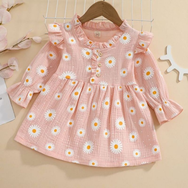 Gamis Bayi Rapunzel Daisy Long Sleeve 6-24 Bulan