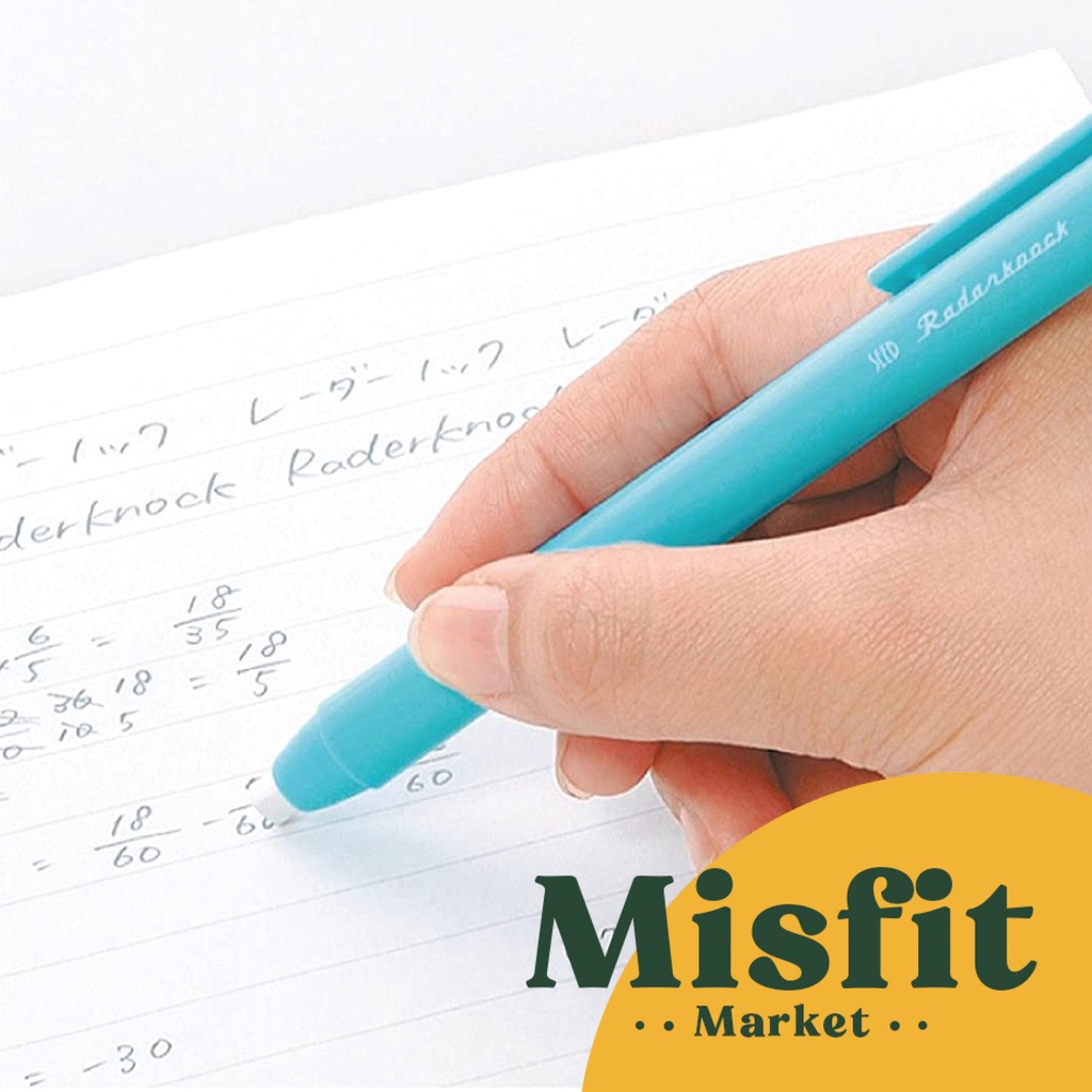 

D3W! SEED Radar Knock 2 Type Retractable Eraser Pen Penghapus Pencil Pensil Isi Ulang