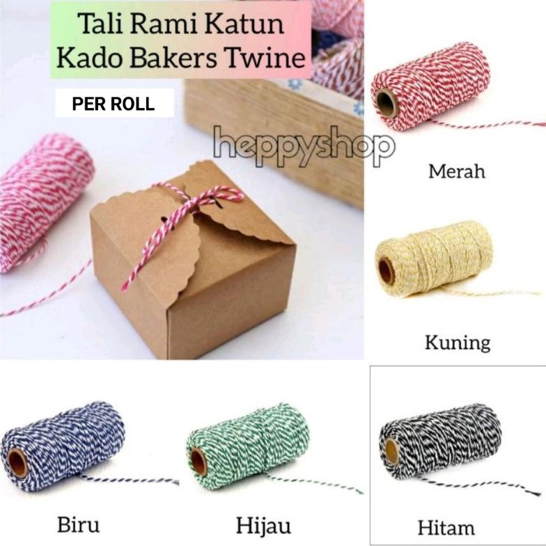 

Tali Rami Katun Kado Bakers Twine Merah Christmas (PER ROLL)