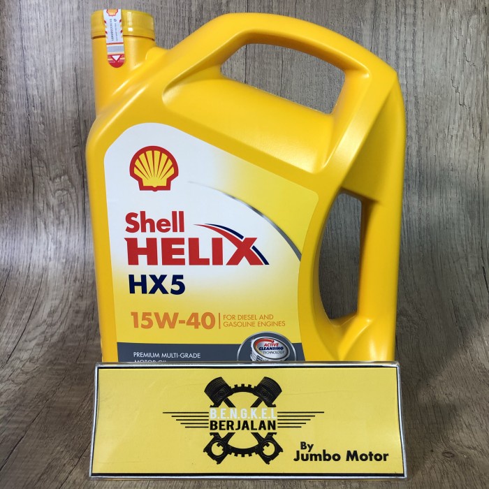 Oli Mesin Shell Helix HX5 15W-40 4 Liter - Oli Mobil Bensin