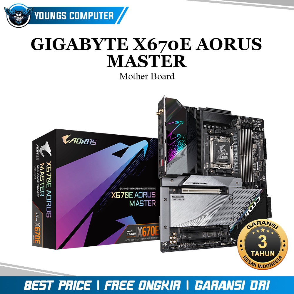 GIGABYTE X670E AORUS MASTER | MOTHER BOARD AMD X670 AM5 DDR5 EATX