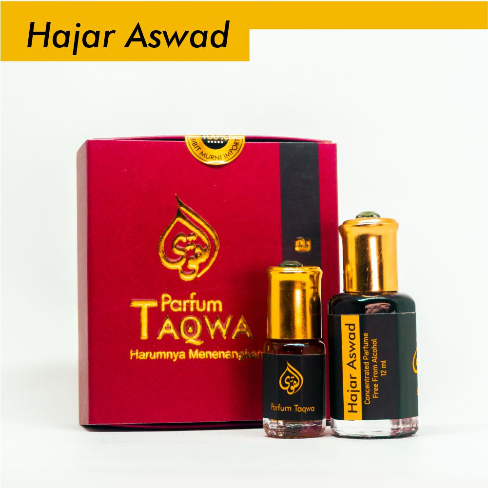 Parfum Taqwa HAJAR ASWAD 12 ml [ Beli 1 Gratis 1 ] | Parfum Sholat HAJAR ASWAD [ Non Alcohol ]