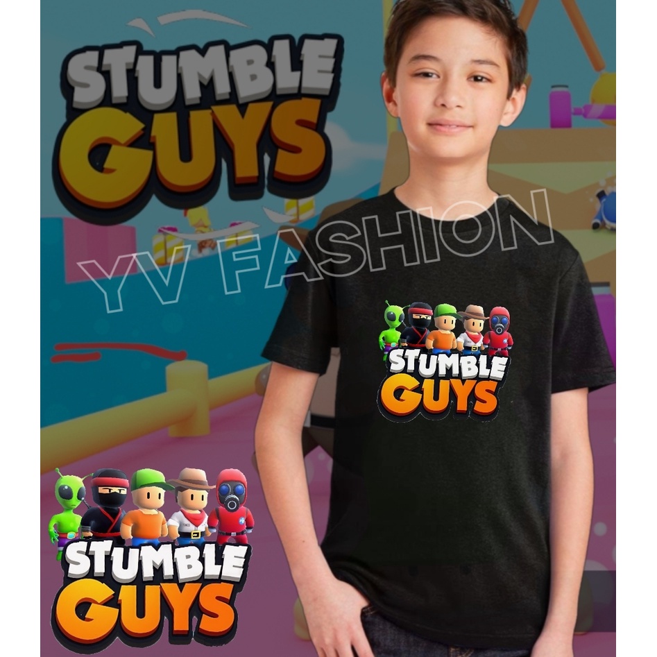 Atasan Baju Kaos Anak Stumble Guys Lava Laki Laki Perempuan Umur 2 - 10 Tahun K208