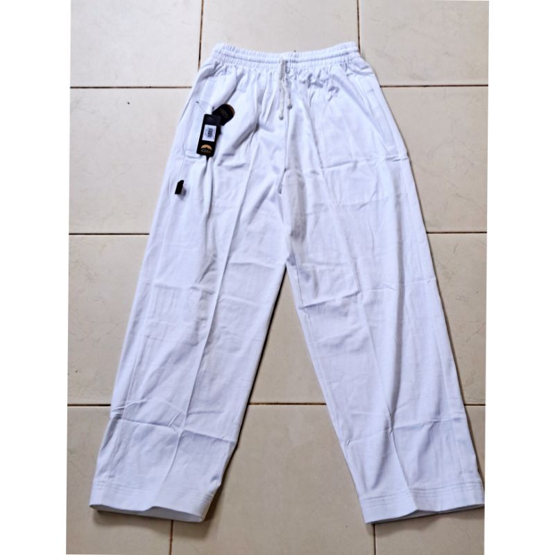 CELANA PANJANG AL ZAHRA PUTIH BAHAN KAOS