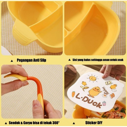 Kotak Makan Set L-Duck/ Set Kotak Makan Anak