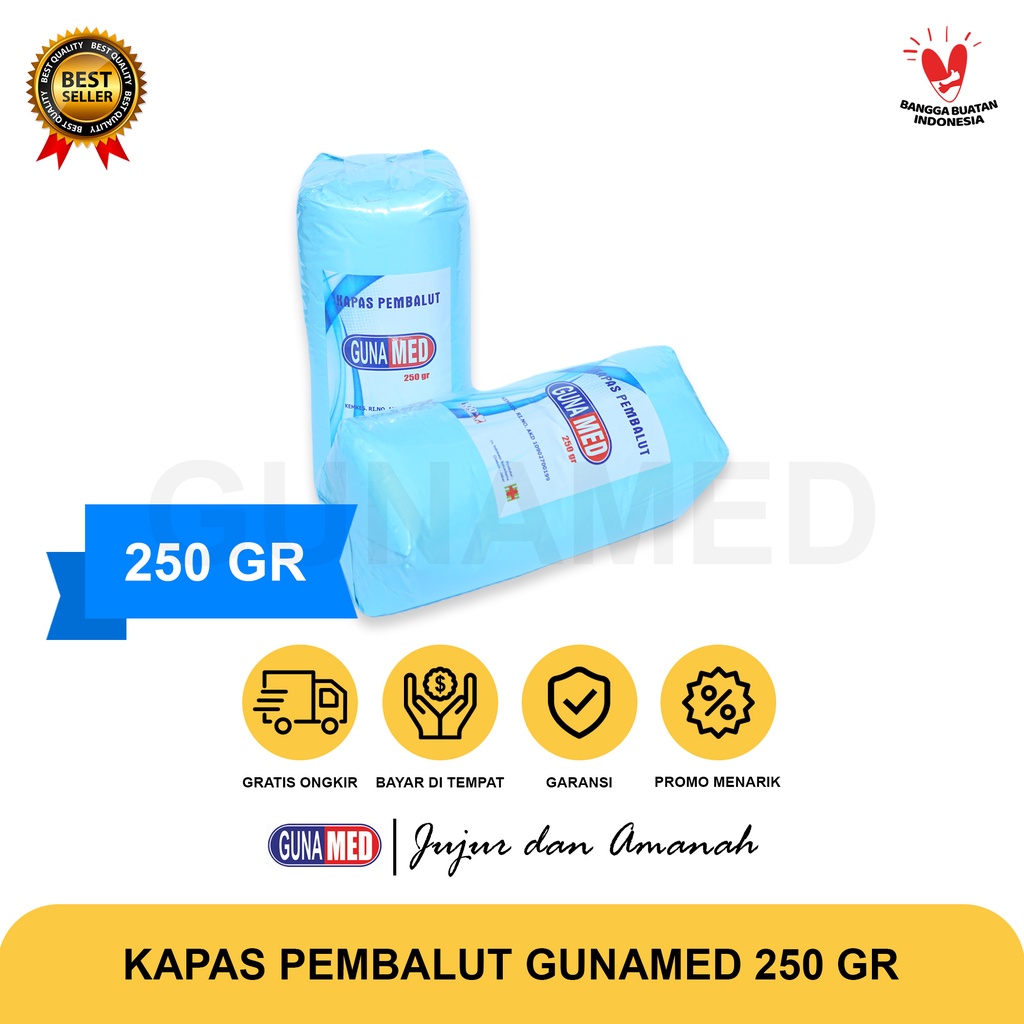 Kapas Pembalut Serbaguna No1 Gunamed 250gr