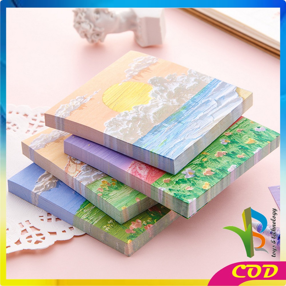 RB-A37 Memo Tempel Aesthetic Sticky Notes Motif Alam Indah / Note Beauty nature / Memo Tempel Notes Pemandangan / Memopad lucu