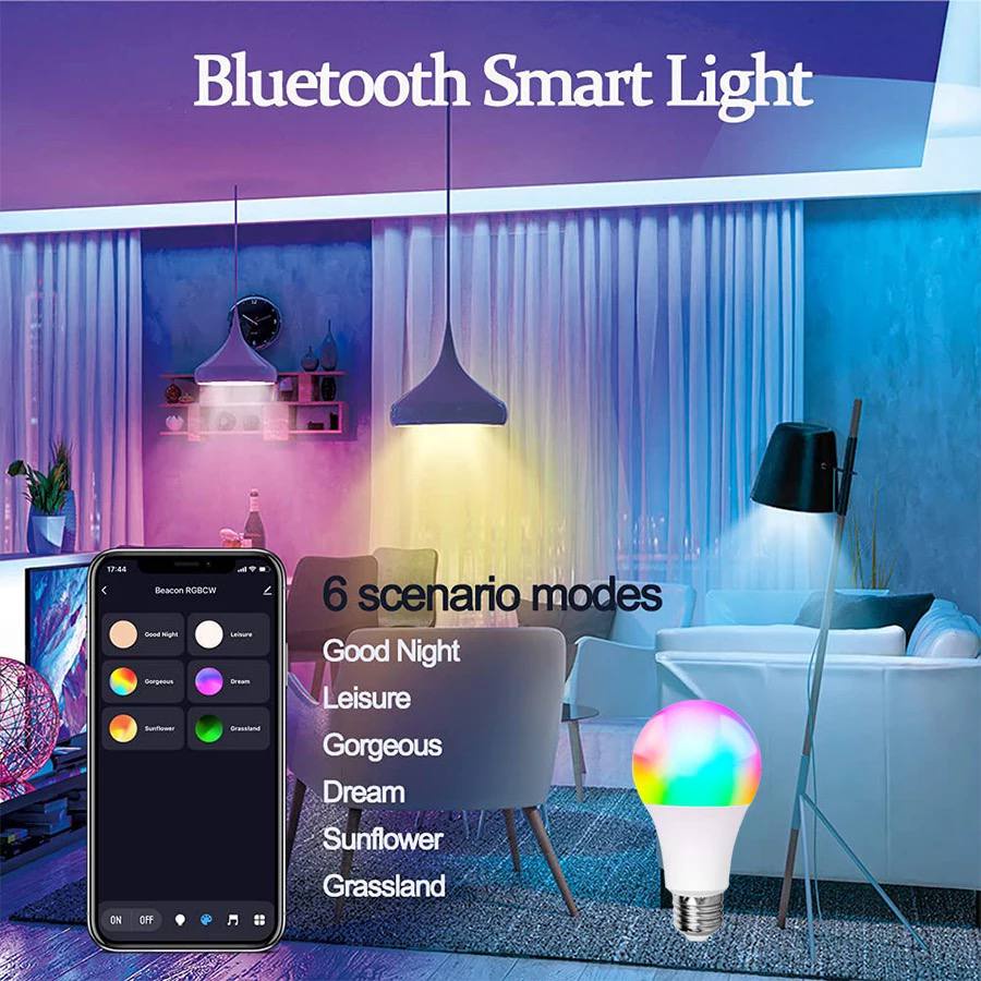 Smart Bulb Lamp Light Bluetooth Connection