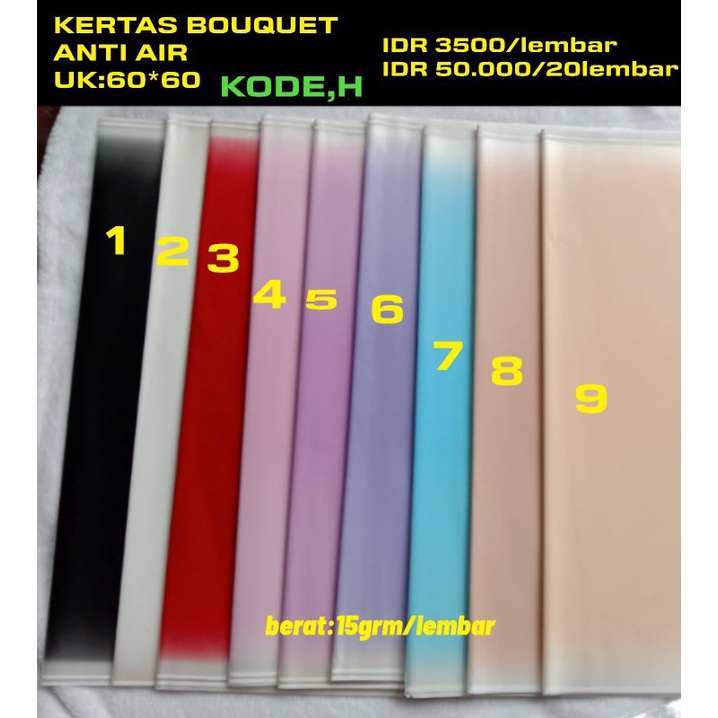 

grosir 10 lembar kertas buket kode H/ bahan kerajinan